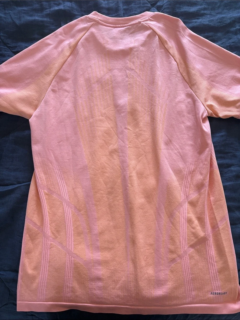 adidas Light Peach/Orange Short-Sleeve Athletic Tee